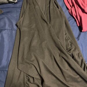 Elegant Black Draped Dress